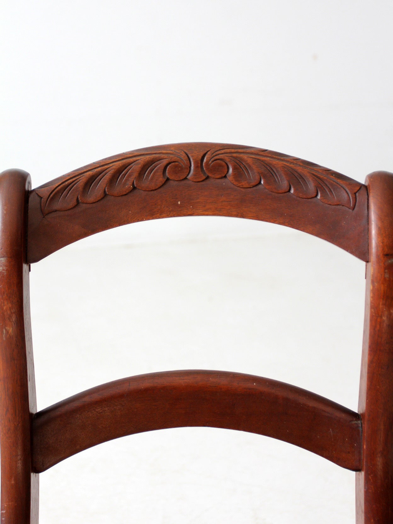 antique Victorian ladder back chair with tapestry seat