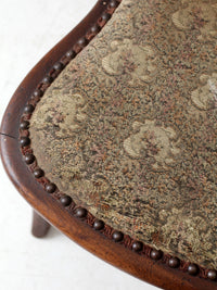 antique Victorian ladder back chair with tapestry seat