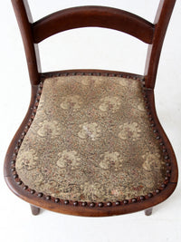 antique Victorian ladder back chair with tapestry seat
