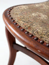 antique Victorian ladder back chair with tapestry seat