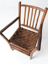 antique hickory arm chair
