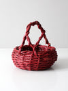 vintage red gathering basket