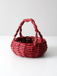 vintage red gathering basket
