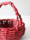 vintage red gathering basket
