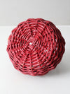 vintage red gathering basket