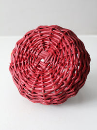 vintage red gathering basket