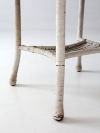 antique white wicker sunroom table