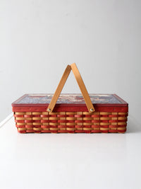 vintage Mindy Cain snowman Christmas basket