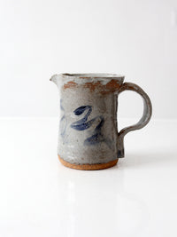 vintage handmade studio pottery pitcher