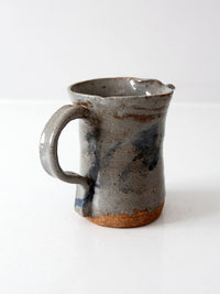 vintage handmade studio pottery pitcher
