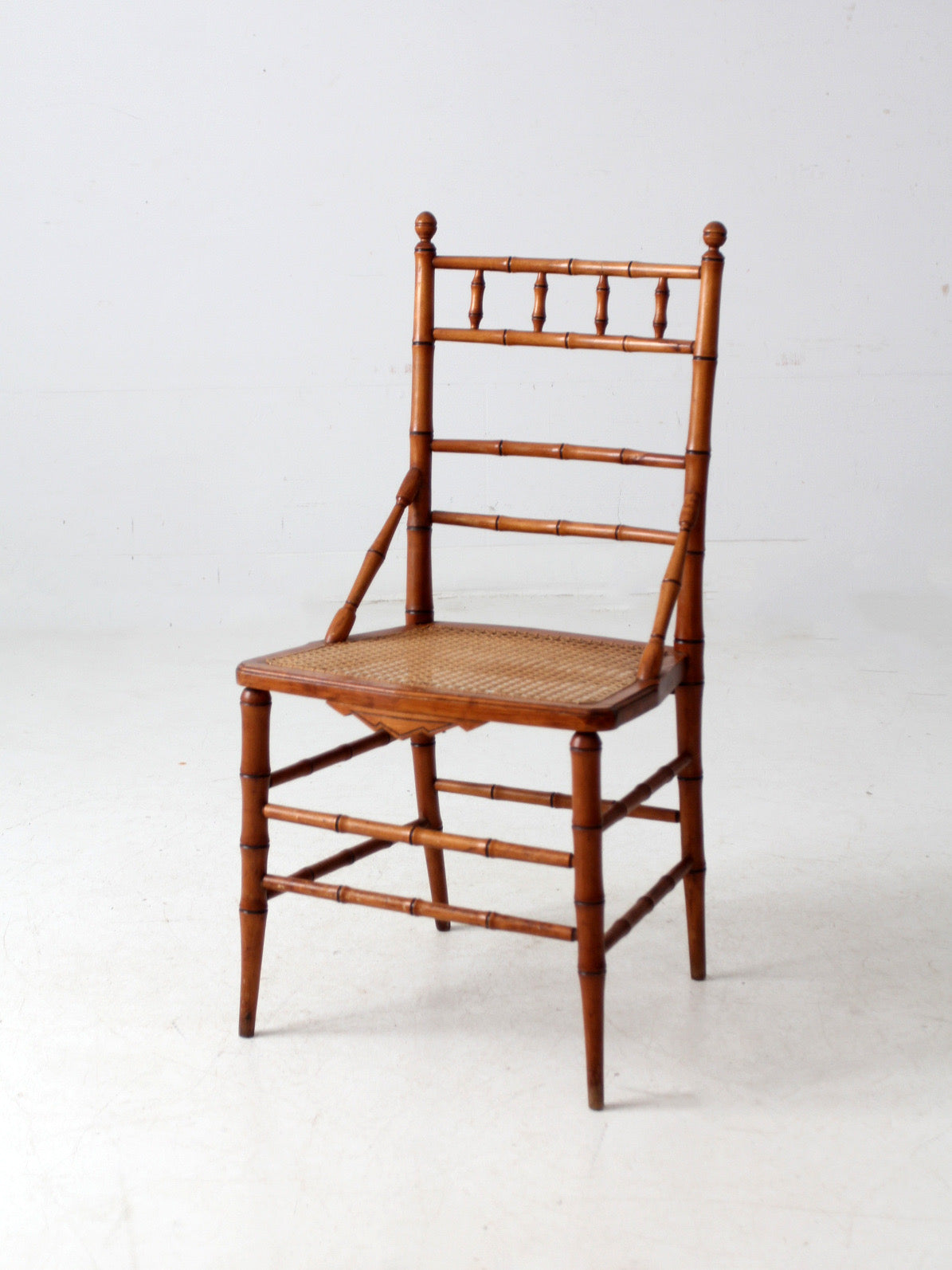 antique faux bamboo side chair