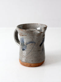 vintage handmade studio pottery pitcher
