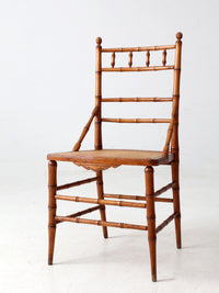 antique faux bamboo side chair