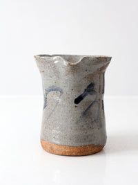 vintage handmade studio pottery pitcher