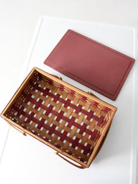 vintage Mindy Cain snowman Christmas basket