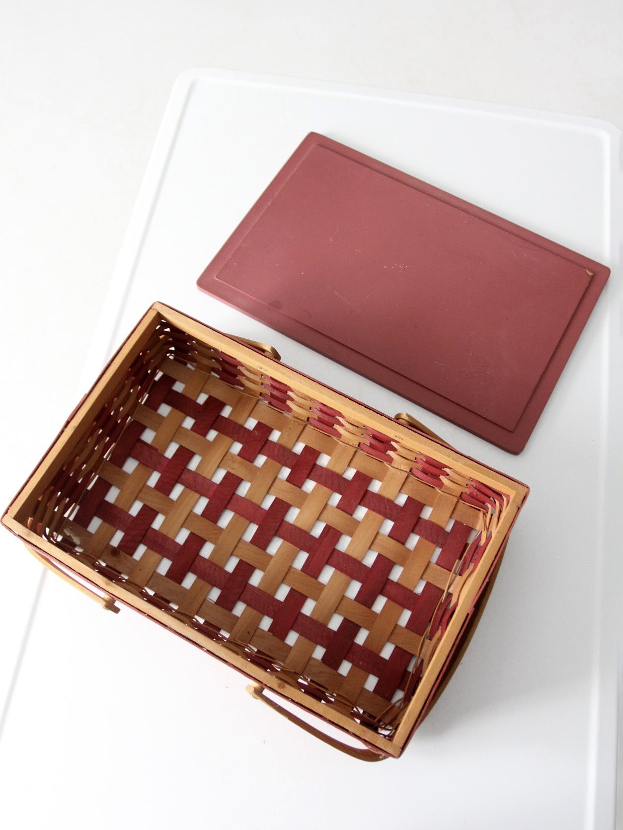 vintage Mindy Cain snowman Christmas basket