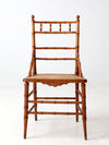 antique faux bamboo side chair