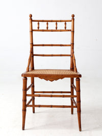 antique faux bamboo side chair