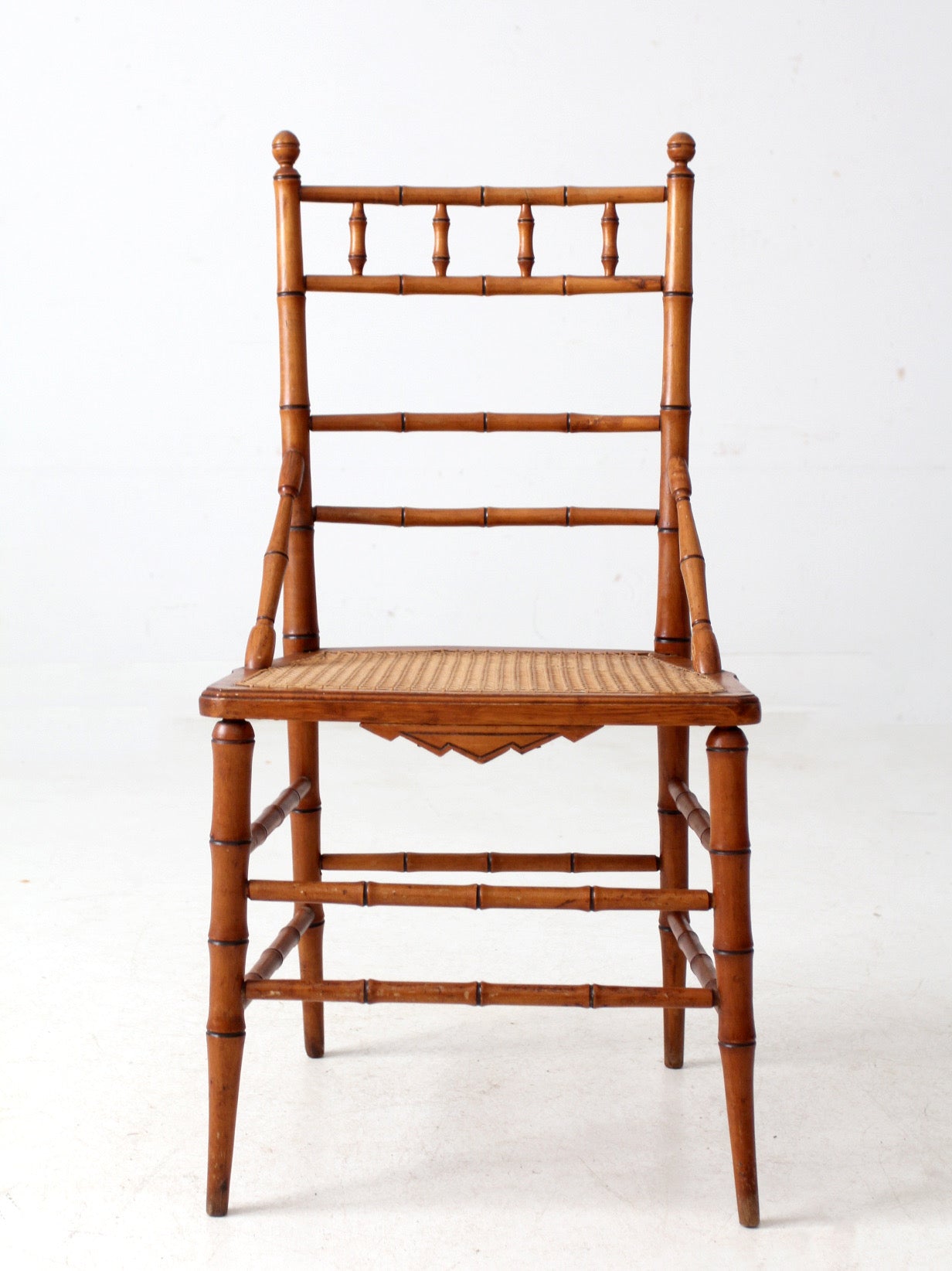 antique faux bamboo side chair