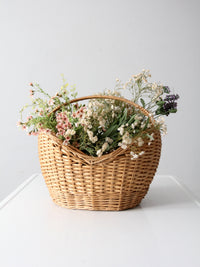 vintage wicker gathering basket