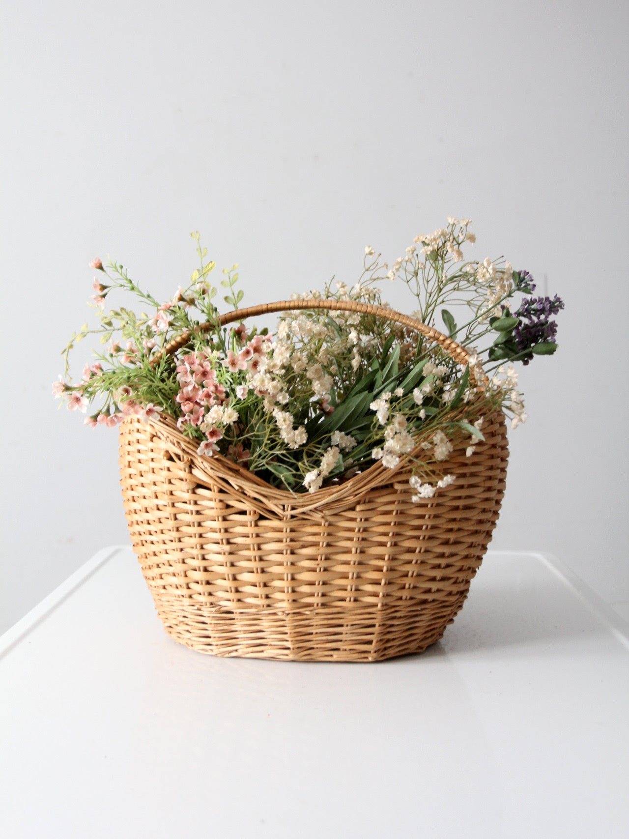 vintage wicker gathering basket