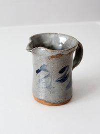 vintage handmade studio pottery pitcher