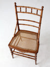 antique faux bamboo side chair