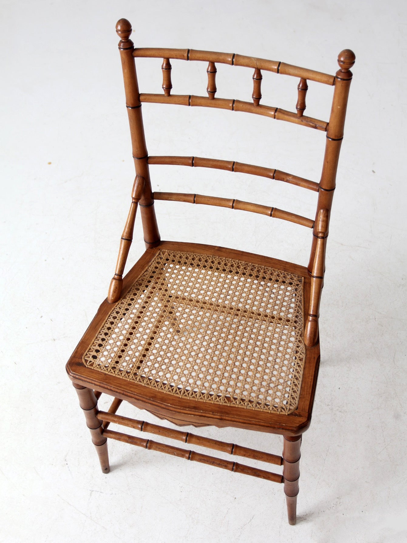 antique faux bamboo side chair