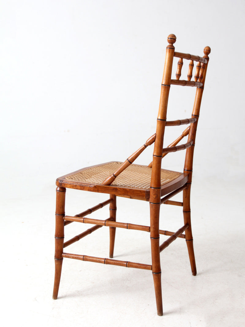 antique faux bamboo side chair