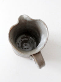 vintage handmade studio pottery pitcher