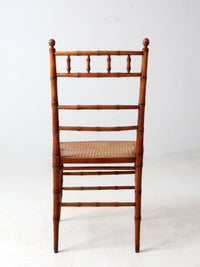 antique faux bamboo side chair