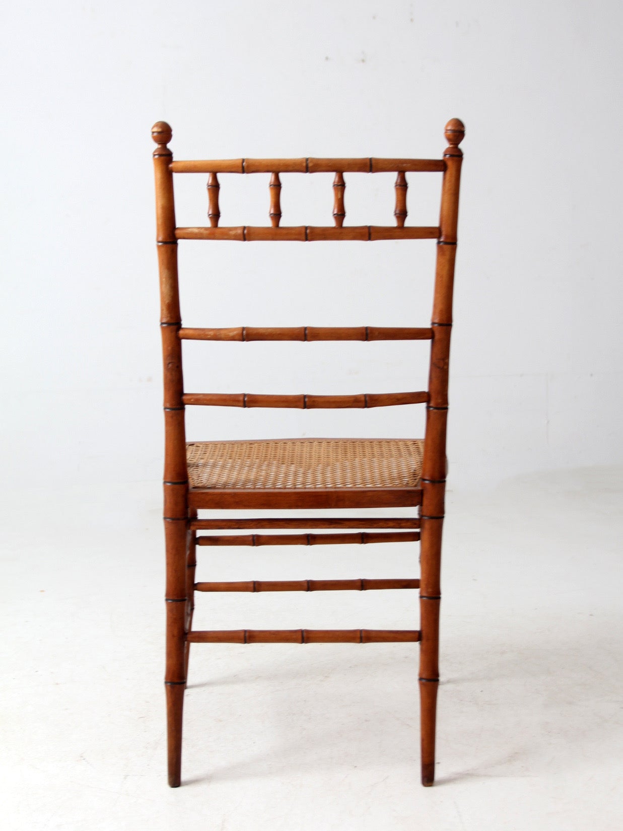 antique faux bamboo side chair