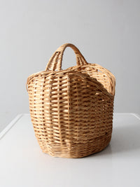 vintage wicker gathering basket