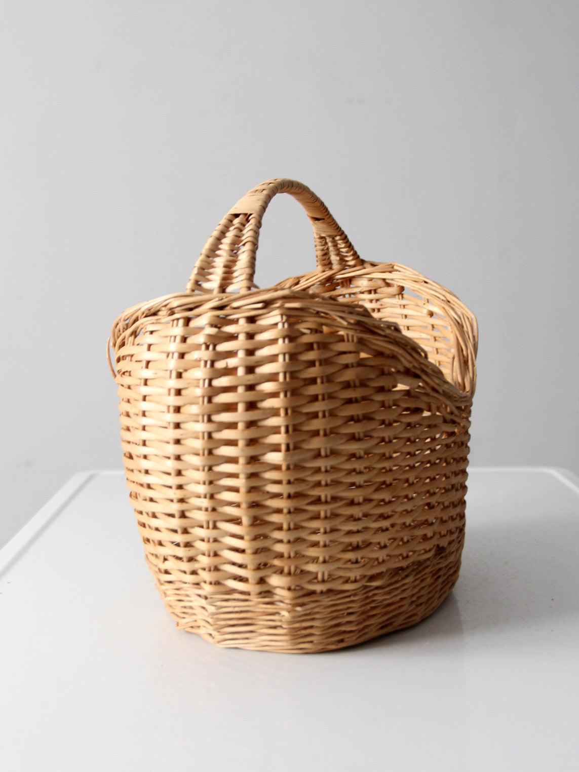 vintage wicker gathering basket