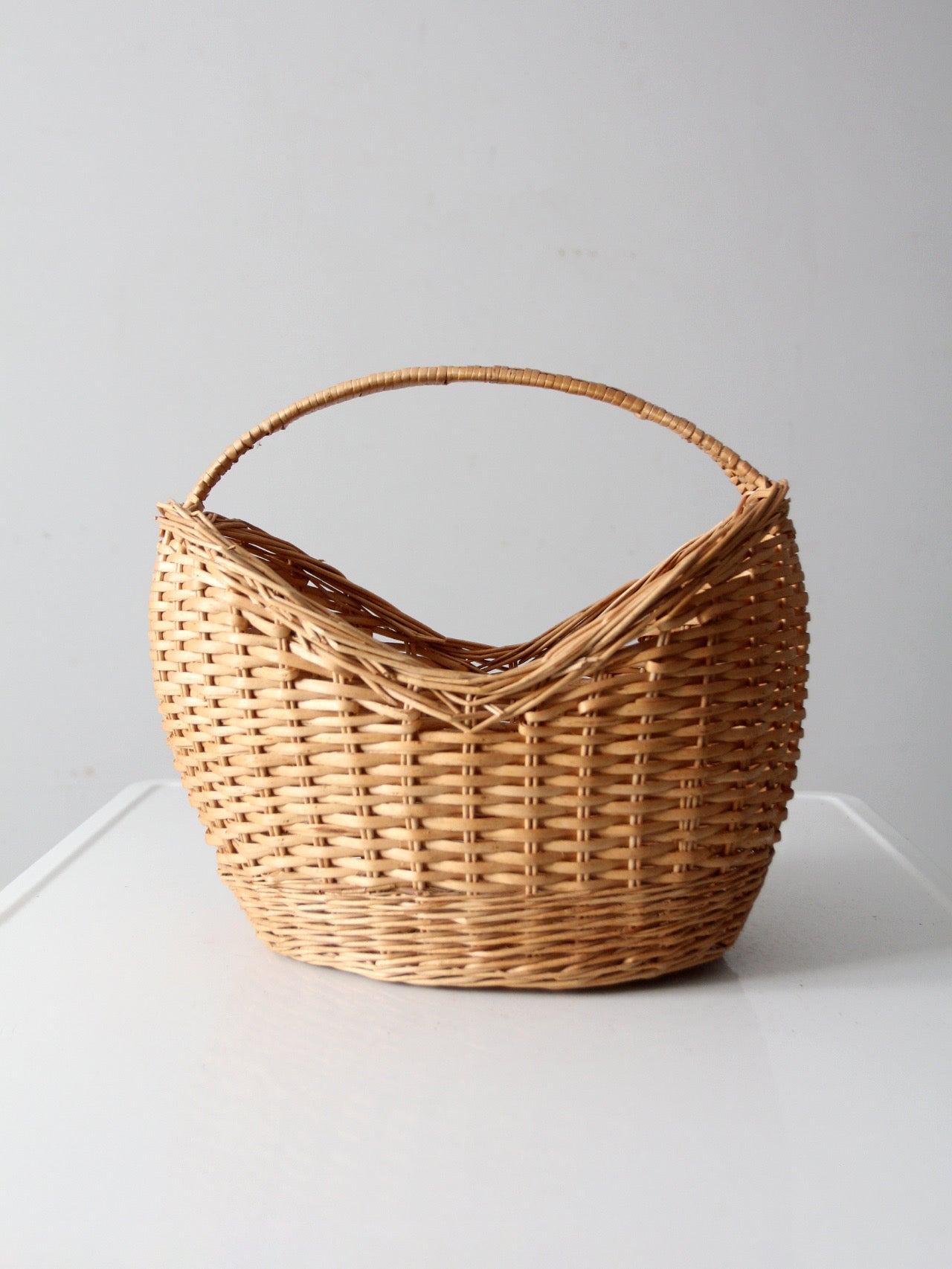 vintage wicker gathering basket