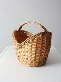 vintage wicker gathering basket