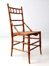 antique faux bamboo side chair
