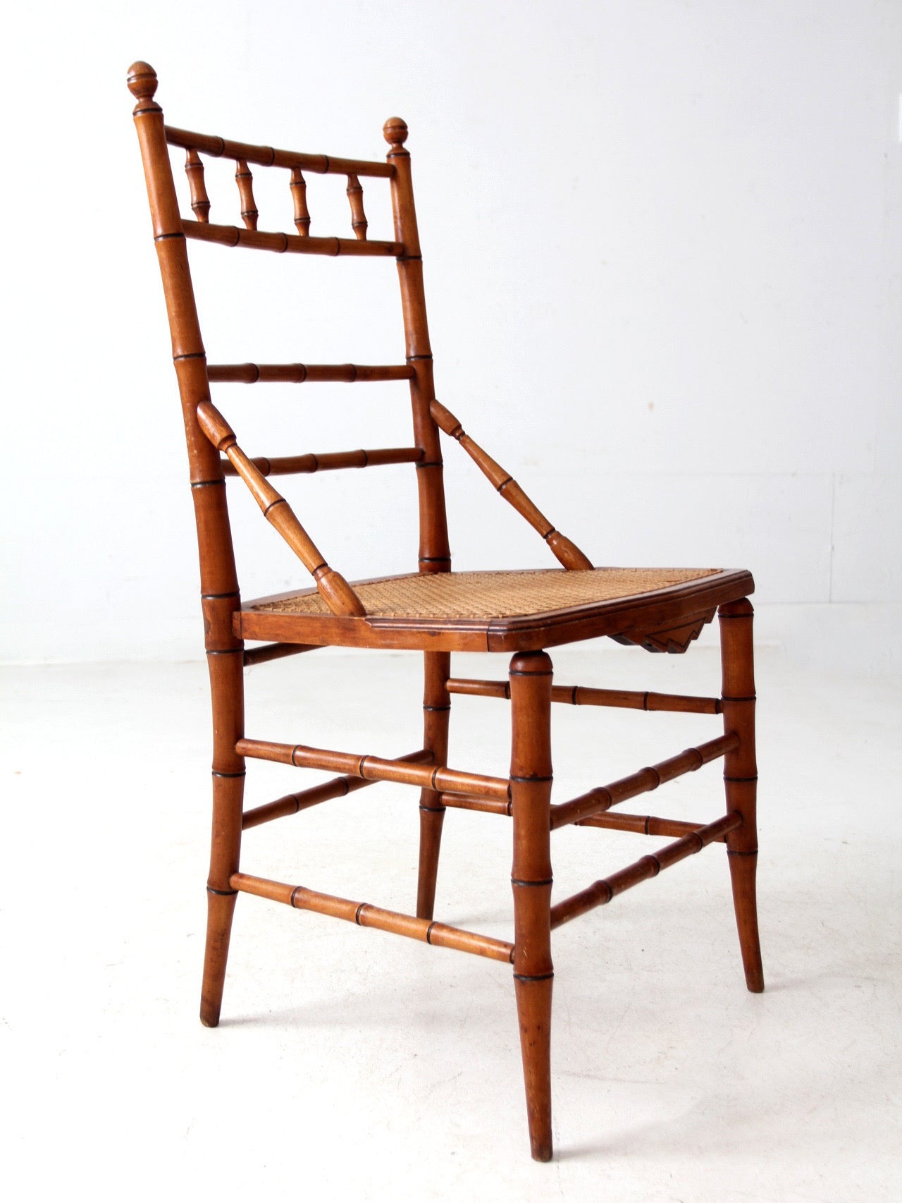 antique faux bamboo side chair