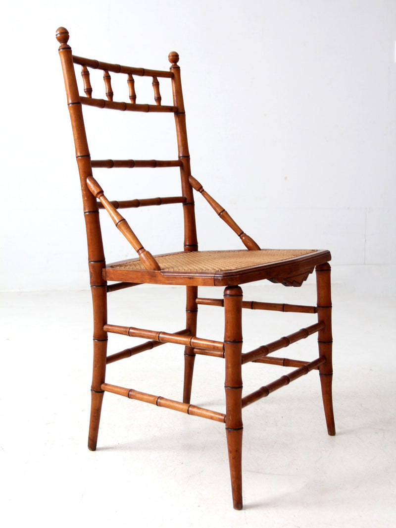 antique faux bamboo side chair