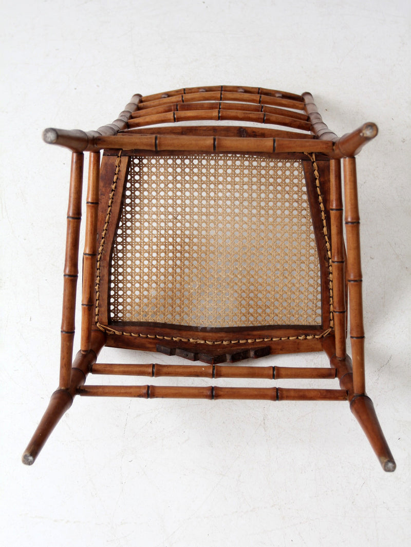 antique faux bamboo side chair