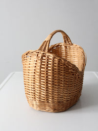 vintage wicker gathering basket