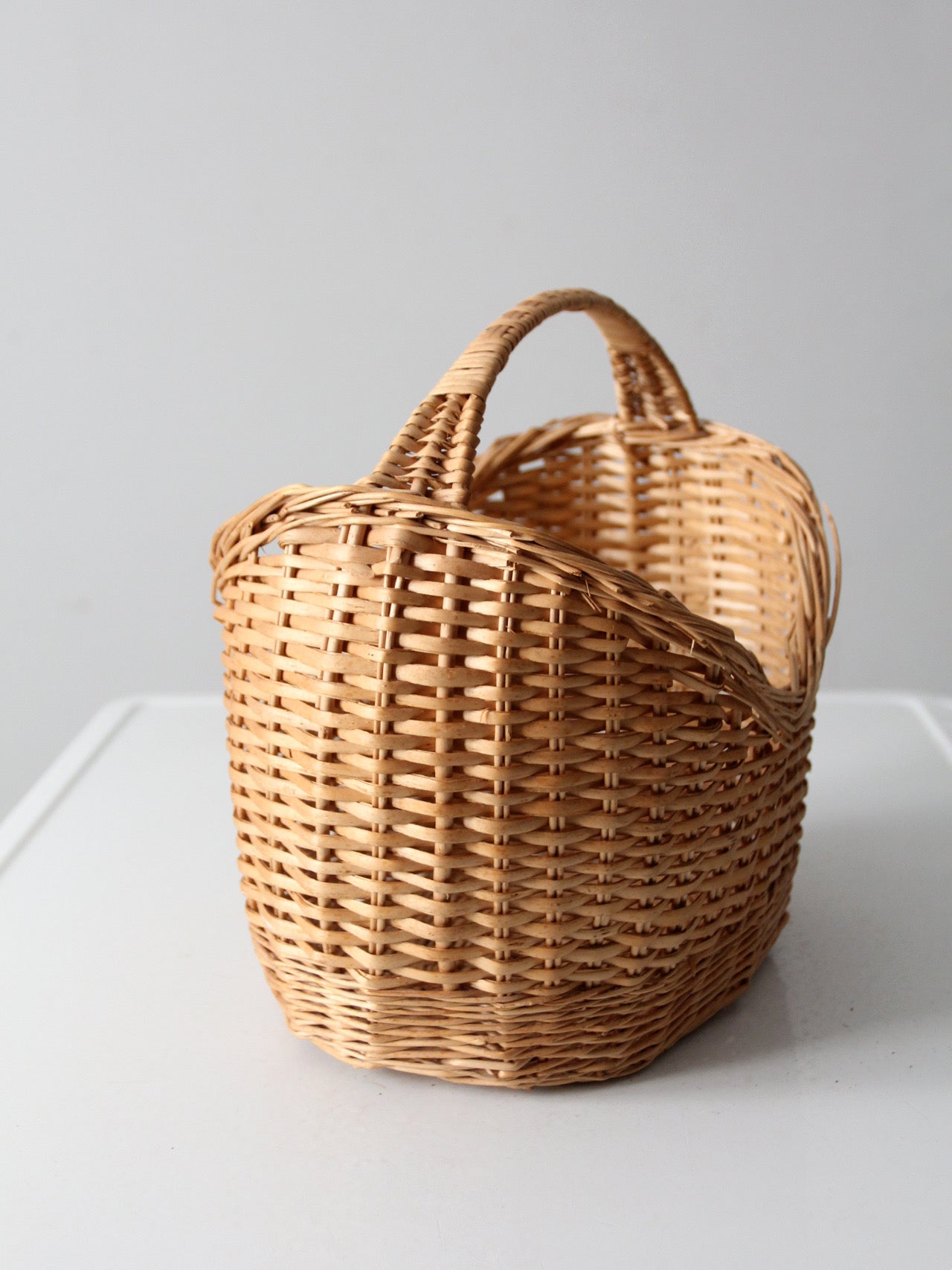 vintage wicker gathering basket