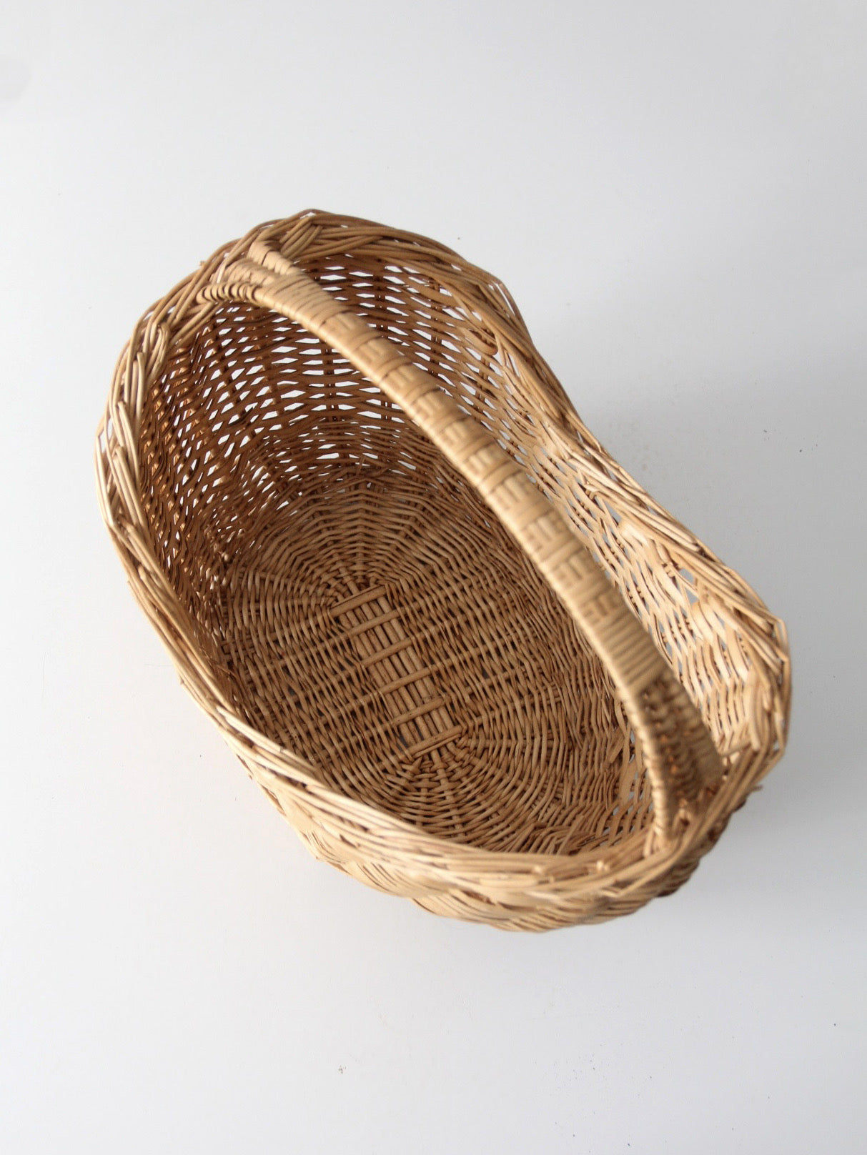 vintage wicker gathering basket