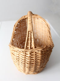 vintage wicker gathering basket