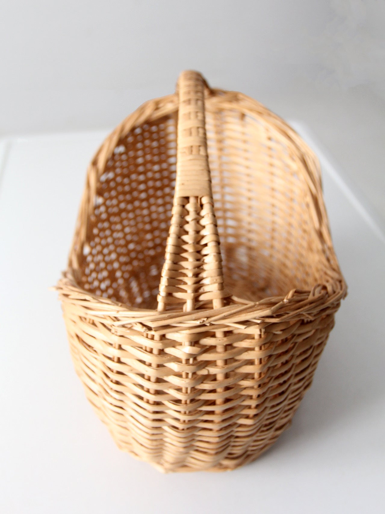 vintage wicker gathering basket