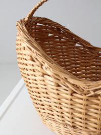 vintage wicker gathering basket
