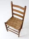 antique splint weave seat chair