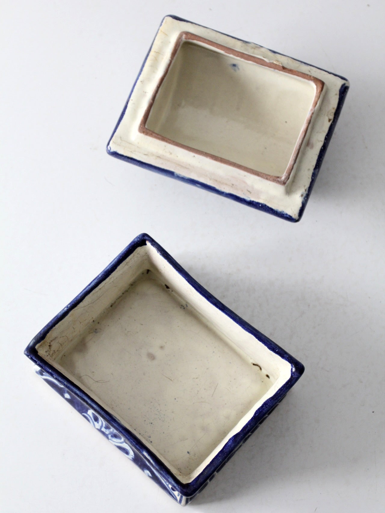 vintage Mexican Talavera style ceramic box
