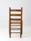 antique splint weave seat chair