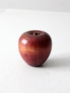 mid-century wooden apple paperweight